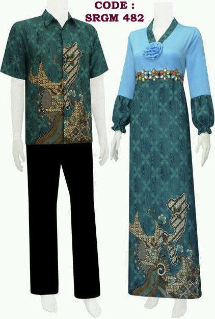 sarimbit gamis batik model payet code SRGM 48 koleksi 