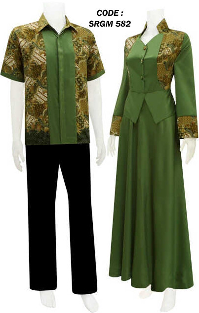 Gamis gaun kombinasi batik code SRGM 58  koleksi baju 